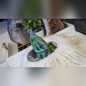 Ruby in Zoisite Polished Free Form Crystal